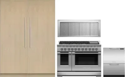 5 Piece Package Includes Refrigerator, Freezer, Range, Hood And Dishwasher